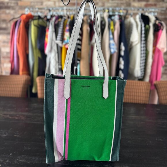 Kate Spade Handbags - Kate Spade Kitt Stripe Extra Large Tote Bag